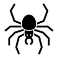 Spider solid icon. Arachnid vector illustration isolated on white. Insect glyph style design, designed for web and app Royalty Free Stock Photo