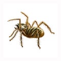 Spider Solifugae, realistic drawing Royalty Free Stock Photo