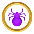Spider vector icon Royalty Free Stock Photo