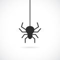 Spider vector icon Royalty Free Stock Photo