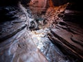 Spider Walk in Karijini Eco Retreat in Western Australia, red rocks Royalty Free Stock Photo