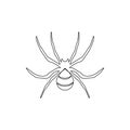 spider wasp icon. Element of insect for mobile concept and web apps icon. Thin line icon for website design and development, app