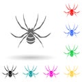 spider wasp multi color style icon. Simple glyph, flat vector of insect icons for ui and ux, website or mobile application