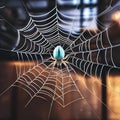 A spider weaving a digital web pattern on a touchscreen using its legs1