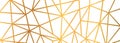 Spider web background, gold foil wire triangles geometric seamless mosaic repeat pattern background - vector Royalty Free Stock Photo