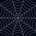 Spider web background for Halloween. Halloween dark symmetrical wallpaper. Vector illustration