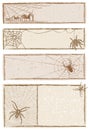 Spider Web Banners Royalty Free Stock Photo