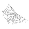 Spider web black icon, halloween spiderweb symbol Royalty Free Stock Photo