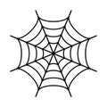 Spider web black silhouette icon