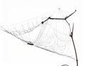 Spider web on a branch Royalty Free Stock Photo