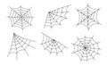 Spider web cobweb vector icon doodle, Spiderweb border circle cartoon net halloween