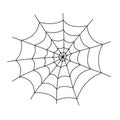 Spider web cobweb vector icon, Spiderweb border circle cartoon net clipart