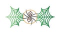 Spider Web Corner Decoration, vector design Generative AI Royalty Free Stock Photo