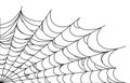 Spider Web Corner For Halloween Designs. Spiderweb Corner Isolated In White Background. Vector Illustration