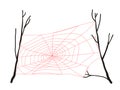 Spider web design for Halloween celebration Royalty Free Stock Photo