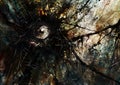 Chaotic Carnage in the Shy Black Hole: A Spider Web of Abstract