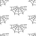 Spider Web Halloween Trap. Cobweb Seamless Pattern Royalty Free Stock Photo