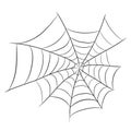 Spider web for halloween design greeting card on white, stock vector illustration Royalty Free Stock Photo