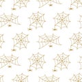 Spider Web Halloween Trap. Cobweb Seamless Pattern Royalty Free Stock Photo