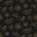 Spider Web Halloween Trap. Cobweb Seamless Pattern Royalty Free Stock Photo