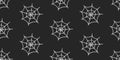 Spider Web Halloween Trap. Cobweb Seamless Pattern Royalty Free Stock Photo