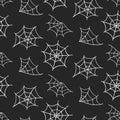 Spider Web Halloween Trap. Cobweb Seamless Pattern Royalty Free Stock Photo