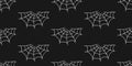Spider Web Halloween Trap. Cobweb Seamless Pattern Royalty Free Stock Photo