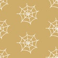 Spider Web Halloween Trap. Cobweb Seamless Pattern Royalty Free Stock Photo
