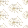 Spider Web Halloween Trap. Cobweb Seamless Pattern Royalty Free Stock Photo