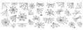 Spider Web Halloween Trap. Vector Cobweb Icons Set