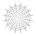 Spider web. Icon spiderweb. Cobweb cartoon. Graphic black net isolated on white background. Silhouette line spider web. Clip spide Royalty Free Stock Photo