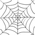 Spider web illustration with handddrawn doodle style Royalty Free Stock Photo