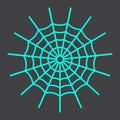 Spider web line icon, halloween and scary Royalty Free Stock Photo