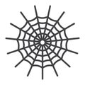 Spider web line icon, halloween and scary Royalty Free Stock Photo