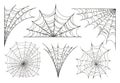 Spider web monochrome set stickers