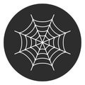 Spider web round vector button