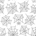 Spider web seamless pattern Royalty Free Stock Photo