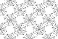 Spider web seamless pattern. Vector illustration isolated on white background. Halloween texture Royalty Free Stock Photo