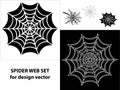 Spider web set icons for design