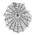 Spider web set isolated on white background. Spooky Halloween cobweb. Vector illustration Royalty Free Stock Photo