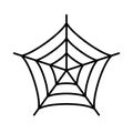 Spider web silhouette vector icon