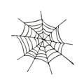 Spider web.Vector illustration for the cheerful holiday Halloween.Decorative element for party. Royalty Free Stock Photo