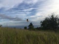 Spider on Web - View of Pacific Ocean from Waimea Canyon on Kauai Island, Hawai.