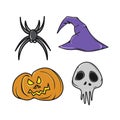 Halloween icons mini set