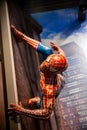 Spiderman Marvel comics in Madame Tussauds Wax museum in Amsterdam, Netherlands Royalty Free Stock Photo