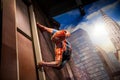 Spiderman Marvel comics in Madame Tussauds Wax museum in Amsterdam, Netherlands