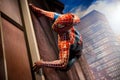 Spiderman Marvel comics in Madame Tussauds Wax museum in Amsterdam, Netherlands Royalty Free Stock Photo
