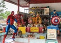 Spiderman at Wang Saen Suk monastery, Bang Saen, Thailand