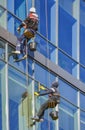 Spiderman washing Windows