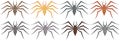 Set of colorful artistic isolated spiders, art, insect.